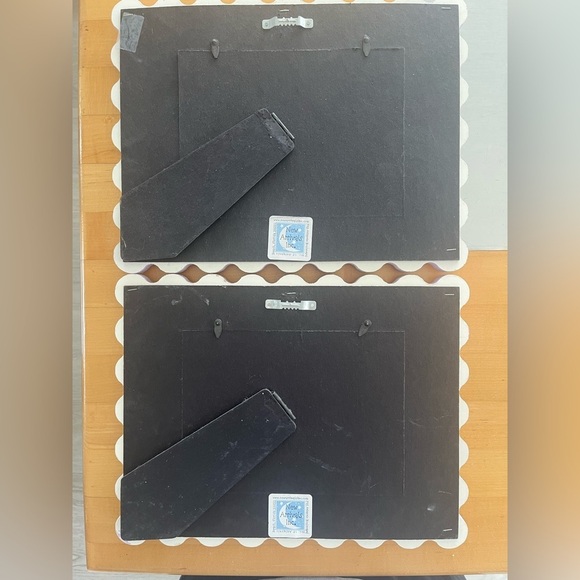 New Arrivals Inc Picture Frames Purple White Baby Room Scallop Polka Dots Stripe - Picture 2 of 8